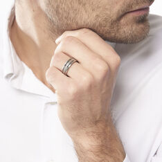 Bague Mollie Acier Blanc - Bague fantaisie Homme | Marc Orian