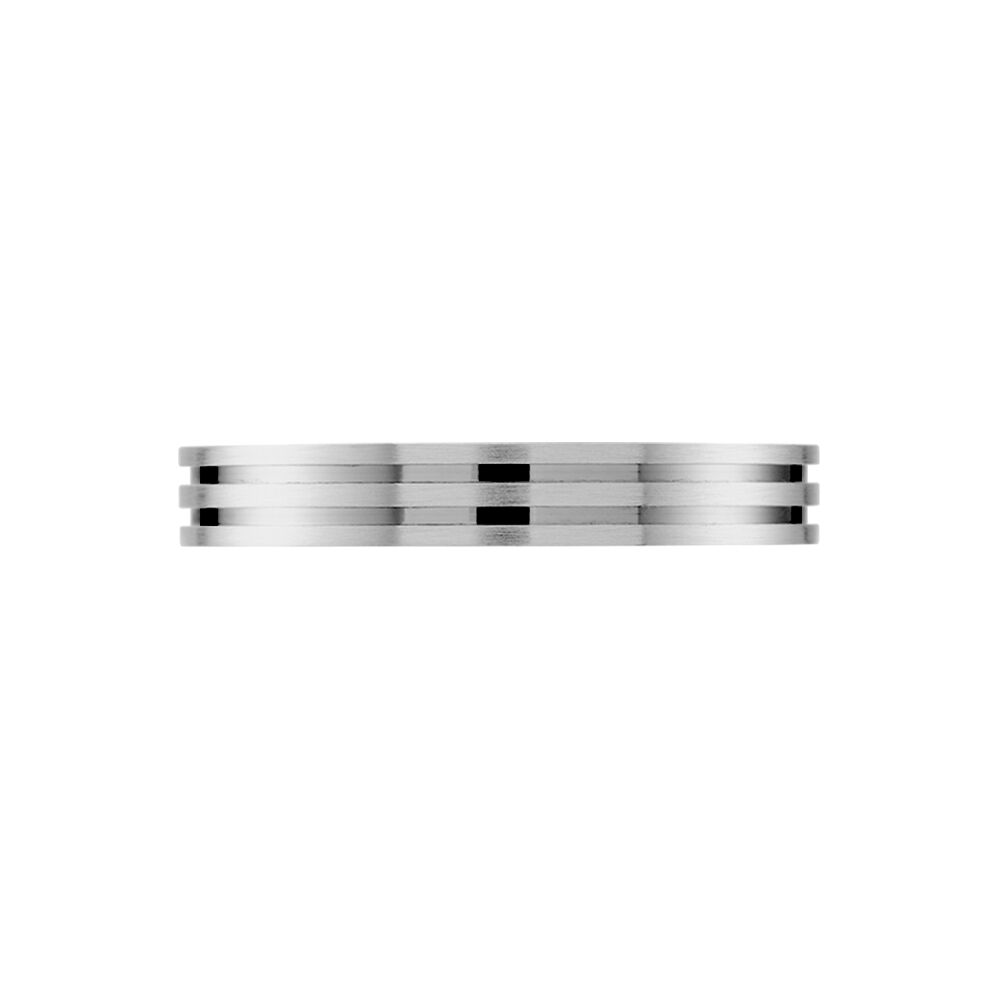 Alliance Rhodium Ruban Plat Palladium Bicolore - Alliances duo Homme | Marc Orian
