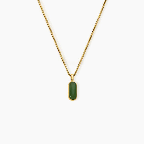 Collier Dannie Acier Jaune Aventurine - Colliers avec pierres Femme | Marc Orian