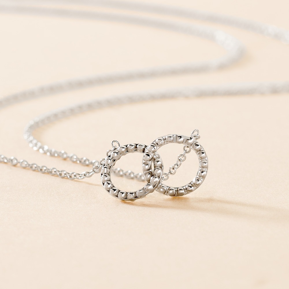 Collier M&eacute;lo&eacute; Argent Blanc - Colliers fantaisie Femme | Marc Orian