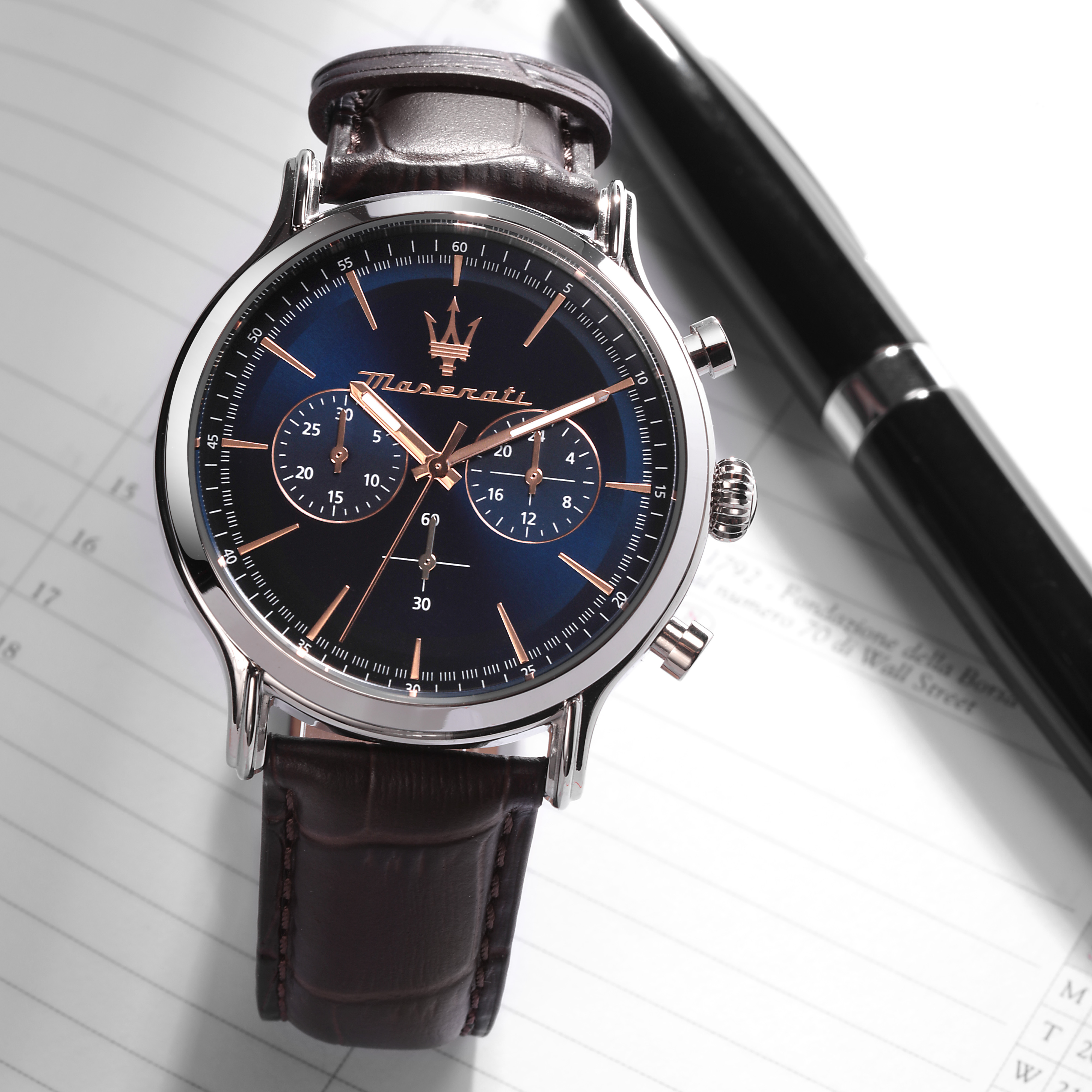 Montre Maserati Epoca Bleu - Montres classiques Homme | Marc Orian