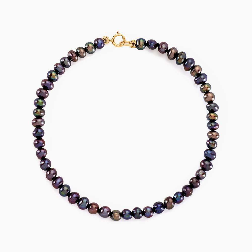 Bracelet Perles Pleines Dorées - Occasion - Réf 16532J