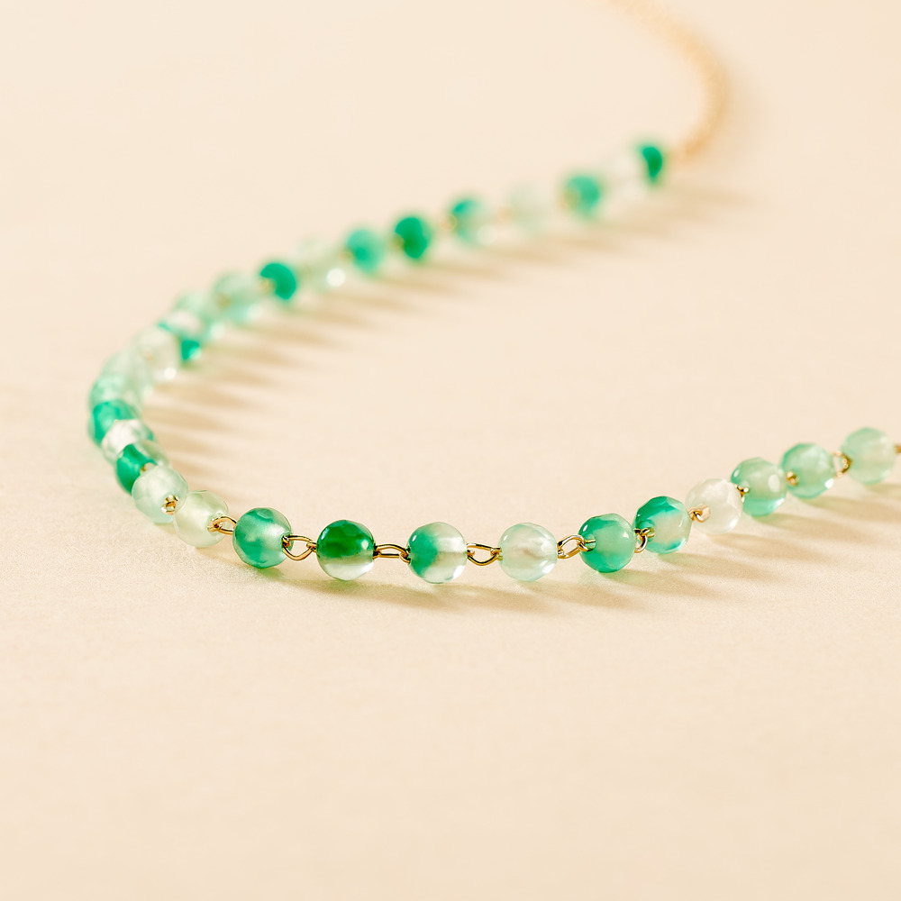 Collier Pala Plaque Or Jaune Calcédoine -  Femme | Marc Orian