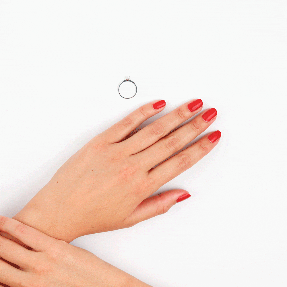 Bague Harem Or Blanc Oxyde De Zirconium - Bagues Solitaire Femme | Marc Orian